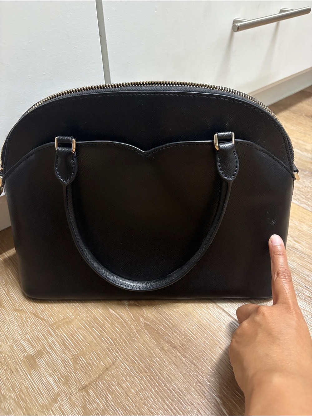 kate spade Black Dome Satchel with Gold Logo - Picture 2 of 3